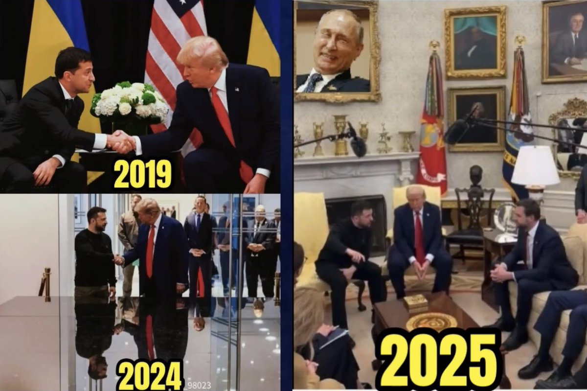 ercan_yildiz_'s tweet photo. Trump: “Elin güçlü değil.”

Zelensky: “Buraya oyun oynamaya gelmedim.”

Bir taraf hayatta kalmak için savaşıyor, diğeri hayatlarla kumar oynuyor. Biri güvenmenin bedelini çok ağır ödüyor... https://t.co/yeeyzNOkaD