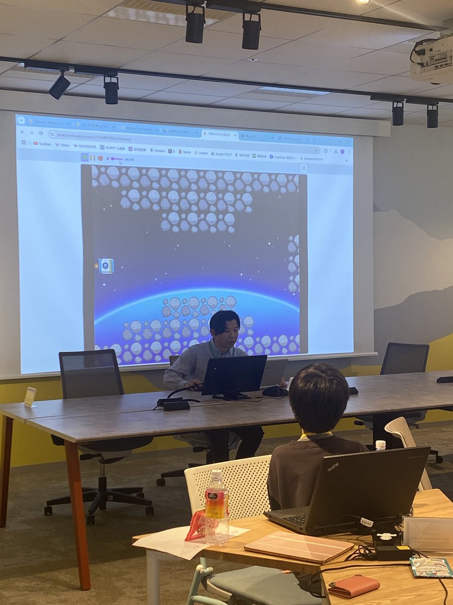 CoderDojo_Sakai's tweet image. 『Scratchの達人』麻生菜乃さんご本人の発表！