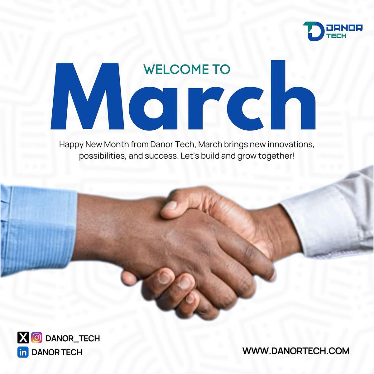 danor_tech's tweet photo. Welcome to March!
A new month brings fresh opportunities!, this is the perfect time to grow, innovate, and succeed.
Send us a DM today!
Let’s create something amazing together.
--------------------
#DanorTech #MarchSuccess #LevelUpYourBusiness #CarDealers #BusinessGrowth https://t.co/sHuoiz5lu7
