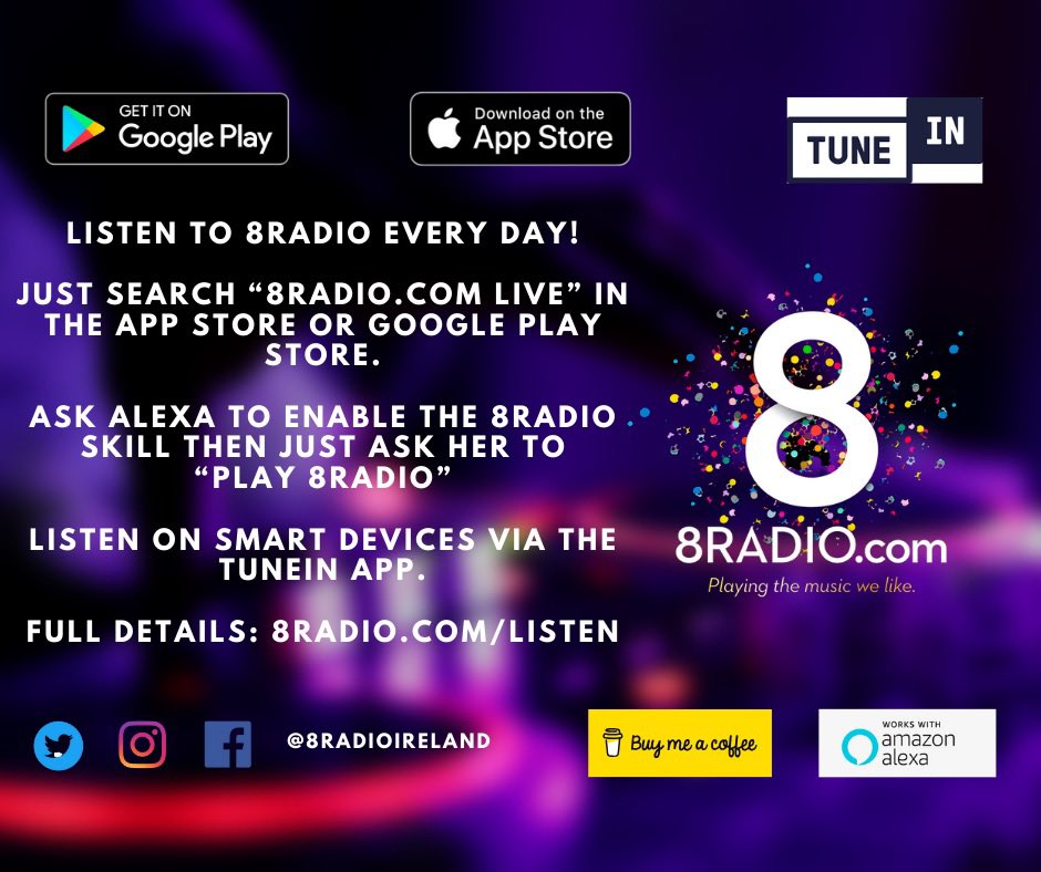 8Radio (@8radioireland) on Twitter photo Join <a href="/loftysnds/">John Loftus</a> 8am for Sounds From A Green World ft <a href="/BOWDENband/">Bowden</a> <a href="/Meljoann/">Meljoann</a> <a href="/TebiRex/">Tebi Rex</a> <a href="/mariasomerville/">Maria Somerville</a> <a href="/adore_band/">weareadore</a> <a href="/DefNettleBand/">DEF NETTLE</a> <a href="/trinketsband/">Trinkets</a> <a href="/FortyFootBand/">Forty Foot</a> <a href="/MucksavageBand/">Mucksavage</a> & more! #Try8Radio
🎧➡️8Radio.com Join <a href="/loftysnds/">John Loftus</a> 8am for Sounds From A Green World ft <a href="/BOWDENband/">Bowden</a> <a href="/Meljoann/">Meljoann</a> <a href="/TebiRex/">Tebi Rex</a> <a href="/mariasomerville/">Maria Somerville</a> <a href="/adore_band/">weareadore</a> <a href="/DefNettleBand/">DEF NETTLE</a> <a href="/trinketsband/">Trinkets</a> <a href="/FortyFootBand/">Forty Foot</a> <a href="/MucksavageBand/">Mucksavage</a> & more! #Try8Radio
🎧➡️8Radio.com