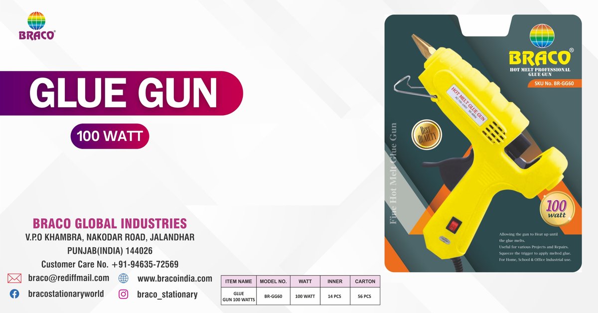 Glue Gun 100 Watt
Ready In Stock
Contact via DM!
wa.me/message/CQGU3V…