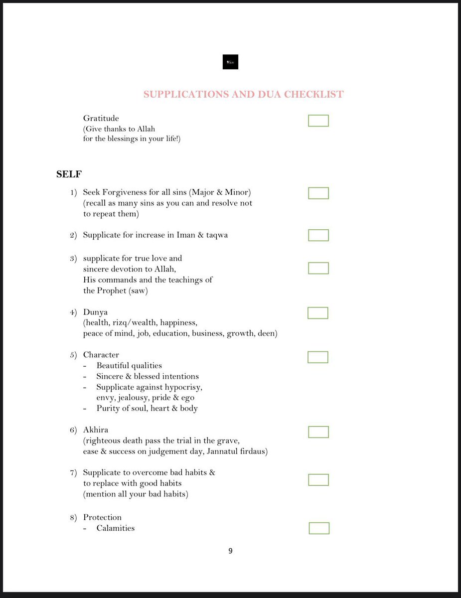 nana__malik's tweet image. Dua Checklist 
#copied #reposted #Ramadan2025 #Ramadan