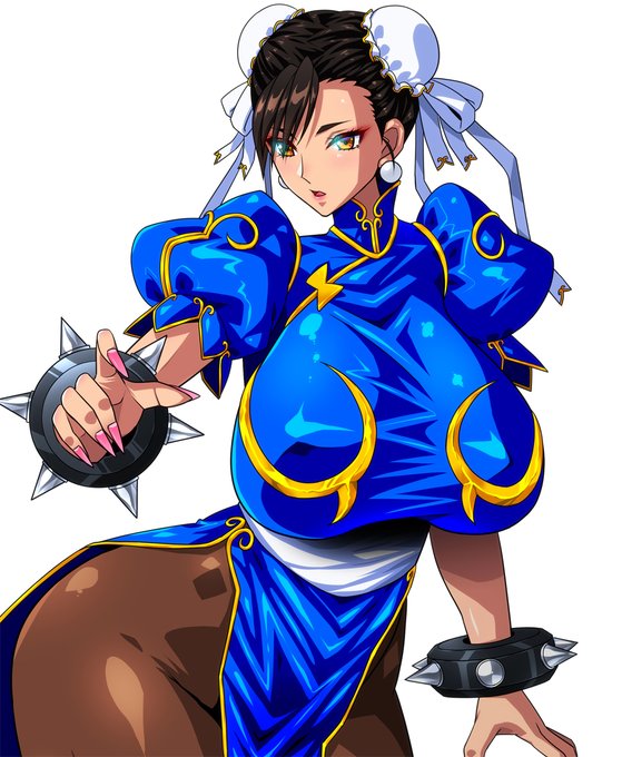 乳部分の服がはじけ飛んだ時の春麗 