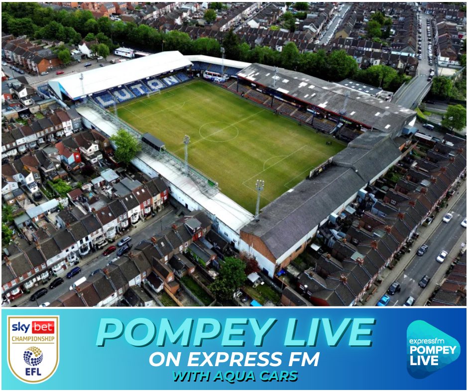 Express FM โข Football (@pompeyonexpress) on Twitter photo ๐ ๐๐ต Itโs matchday in the Championship & for #Pompey a trip to rock-bottom Luton Town awaits!
<a href="/JakePompeySmith/">Jake Smith</a>, <a href="/kirsty_roxannee/">Kirsty Roxanne</a> & <a href="/DannyThompson4/">Danny Thompson</a> will be reporting with full coverage LIVE from Kenilworth Road from 2pm on <a href="/ExpressFM/">Portsmouthโs Express FM</a>.
โข #PompeyLive with <a href="/AquaCarsUK/">Aqua Cars</a> โข ๐ ๐๐ต Itโs matchday in the Championship & for #Pompey a trip to rock-bottom Luton Town awaits!
<a href="/JakePompeySmith/">Jake Smith</a>, <a href="/kirsty_roxannee/">Kirsty Roxanne</a> & <a href="/DannyThompson4/">Danny Thompson</a> will be reporting with full coverage LIVE from Kenilworth Road from 2pm on <a href="/ExpressFM/">Portsmouthโs Express FM</a>.
โข #PompeyLive with <a href="/AquaCarsUK/">Aqua Cars</a> โข