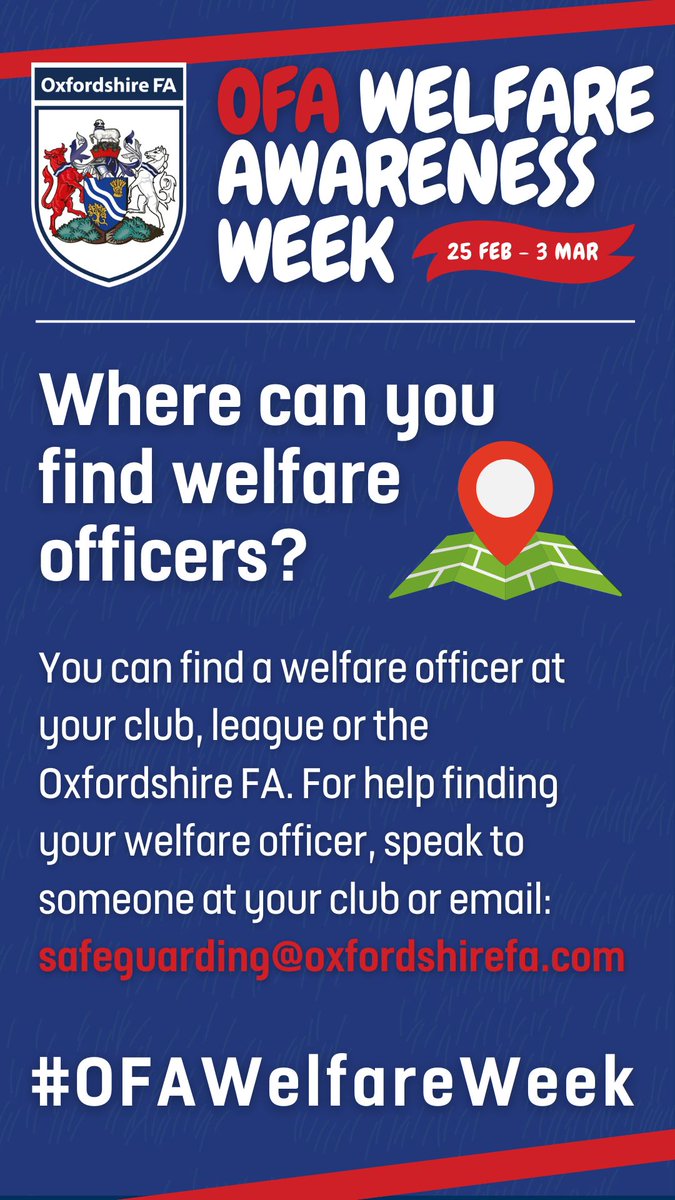 Oxfordshire FA โฝ (@oxfordshirefa) on Twitter photo Meet Nigel!
Nigel is our Designated Safeguarding Officer - and he's here to help with any issues you may have. You can get in touch with him by emailing Support@OxfordshireFA.com
Don't know how to find your Welfare Officer's contact details? Take a look ๐
#OFAWelfareWeek Meet Nigel!
Nigel is our Designated Safeguarding Officer - and he's here to help with any issues you may have. You can get in touch with him by emailing Support@OxfordshireFA.com
Don't know how to find your Welfare Officer's contact details? Take a look ๐
#OFAWelfareWeek