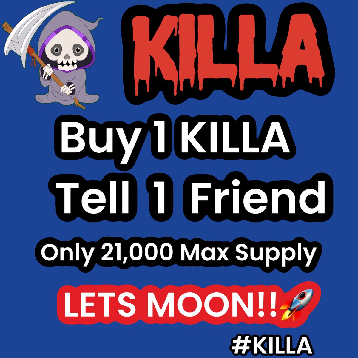 Gm $KILLA fam☕️

$SOL is rebounding nicely.

Wont be long until $KILLA jumps back up.

21,000 Max Supply 💎💎💎