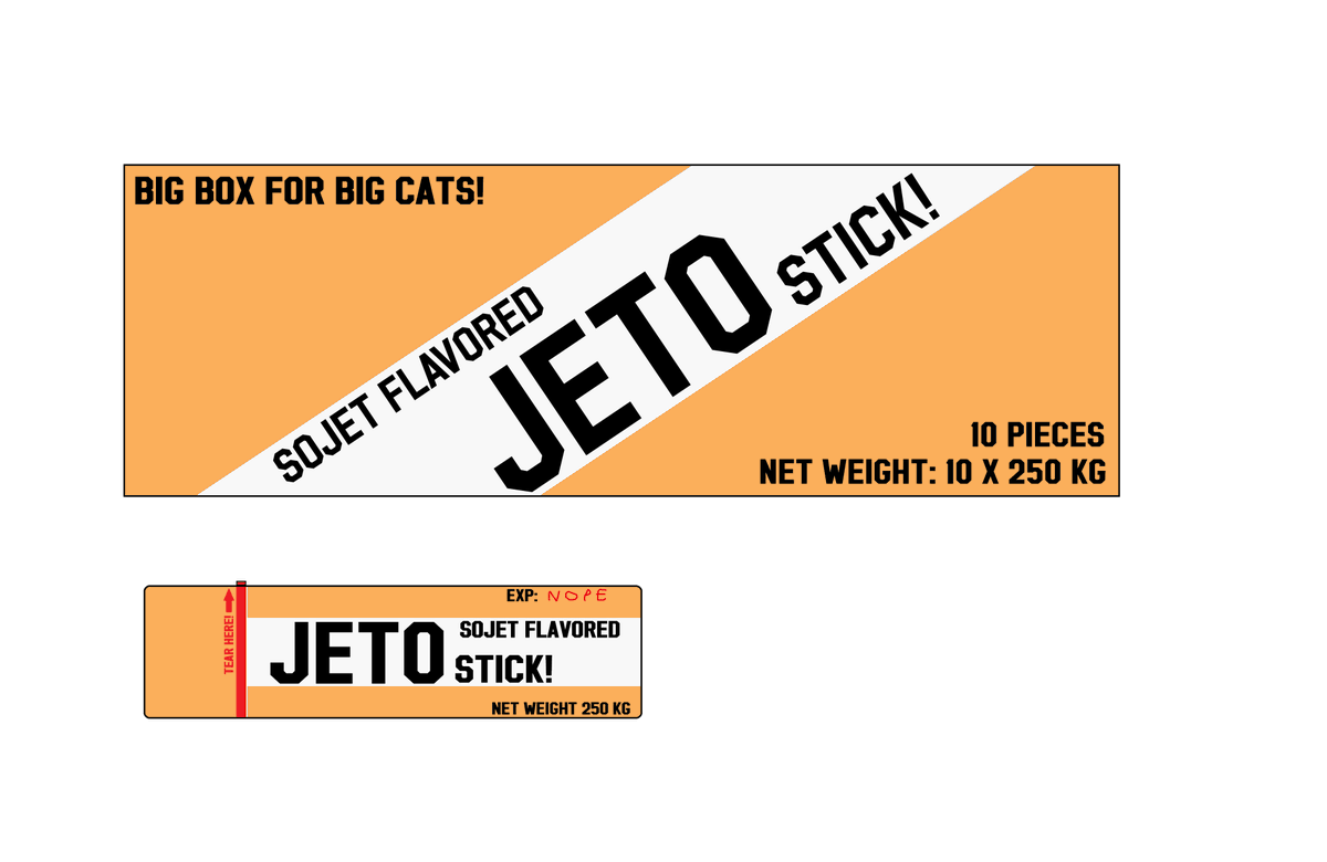 made a JETO stick idea for <a href="/presswer/">Dr.Presto</a> AEROCATS.
might taste good! :3