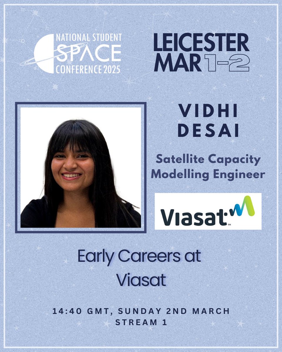 We are so excited to introduce our next set of speakers for NSSC 2025 in Leicester! 💫

🪐 Have you planned which talks and sessions you’re attending yet?
Check out the full programme here: [loom.ly/sfkW68E]

#UKSEDS #NSSC2025 #SpaceBeyondSTEM