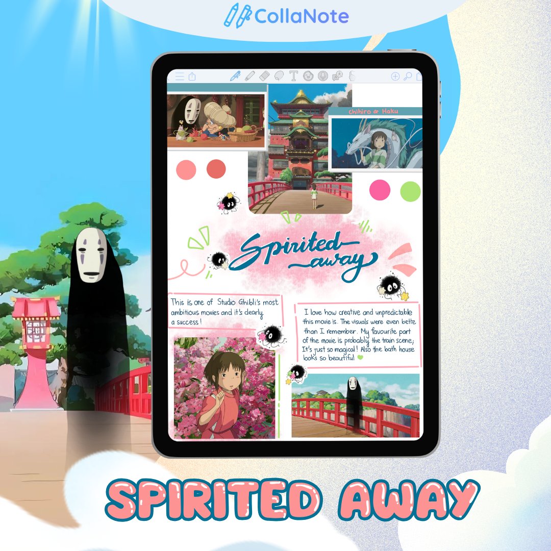 CollaNote's tweet image. ✨ Dive into the magical world of Ghibli with CollaNote! ✨ 

#collanote #collanoteapp #takingnotes #digitalnotes #digitalplanner #ipad #ipadtips #ghibli #anime