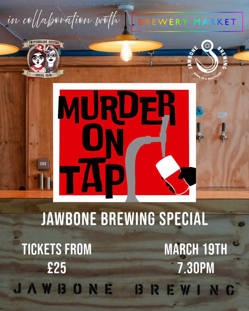 🚨 Murder on Tap – Special Announcement!  Big news, true crime &amp; craft beer lovers! We’re taking Murder on Tap into a brewery taproom for the first time.
🔪 NEW : Tuesday, 19th March
🍻 NEW : Jawbone Brewing, BeerDock Taproom, Twickenham
eventbrite.co.uk/e/murder-on-ta…
#Twickenham