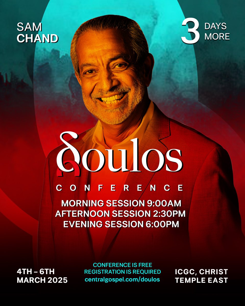 In 3 days, prepare to equipped and empowered, as we delve into the essence of what it means to be a bond servant of Christ. Join us at the Doulos Conference by registering at doulos.centralgospel.com 

#DoulosCNF
#WeAreICGC