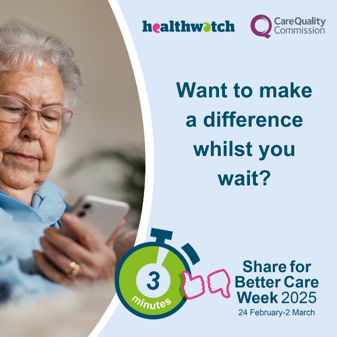 Most of us spend a lot of time each day scrolling on our phone. 📱

You could take just 3 minutes to tell us about your experiences with us and help improve our services for everyone. #ShareForBetterCare
iwantgreatcare.org/trusts/notting…