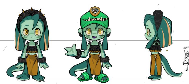 Did you know there is a version of Carrie without a hat? She is actually a lizard and a human half. 
store.steampowered.com/app/3129790/
#PocketLegend #steamnextfest2025 #indiegame
