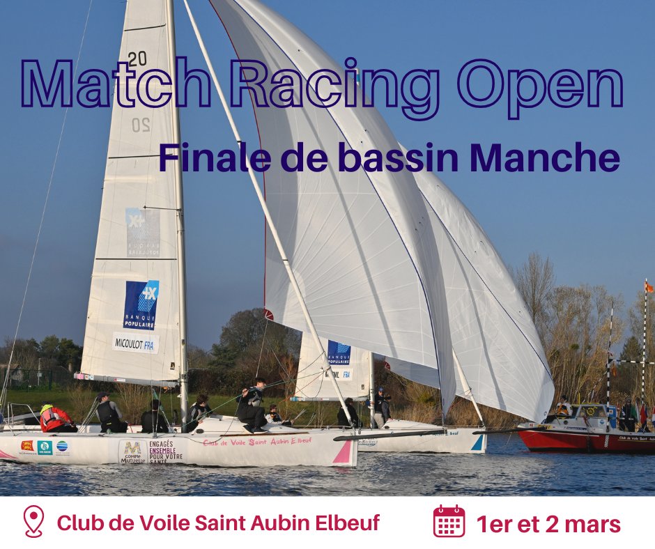 CvsaeOrg's tweet image. Finale de bassin Manche – Match Racing Open
Les 10 meilleurs équipages du bassin Manche viennent s’affronter à Bédanne le week-end du 1er et 2 mars 2025.

Objectif : la qualification au Championnat de France Open.

Il va y avoir du spectacle dans des duels enflammés !