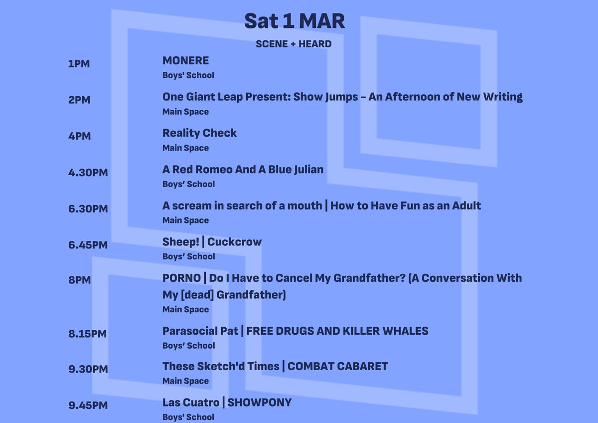 We've a jam packed FINAL day of the festival for you

Don't miss out and get booking:
smockalley.com/scene-heard-20…