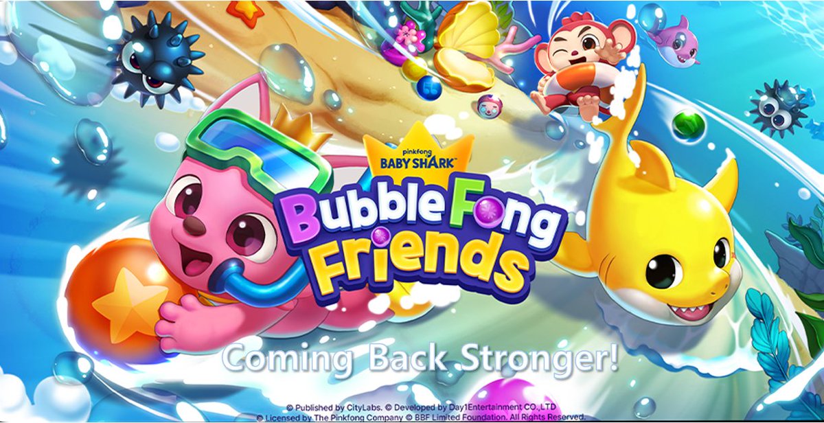 BubblefongGame's tweet photo. published Renewal Update Notice : BubbleFong Friends https://t.co/psWUFcglhG 
🚀 Big Changes Coming to BubbleFong Friends! 🎉
Hey everyone!
We're working on an exciting upgrade to make BubbleFong Friends even more fun! 🌈 While the app takes a short break, we're busy expanding the world and preparing awesome events just for you! 🎊🎁
It won’t be long—we’ll be back, bigger and better! 🚀💥
Stay tuned for exciting updates! 🔔
See you soon!