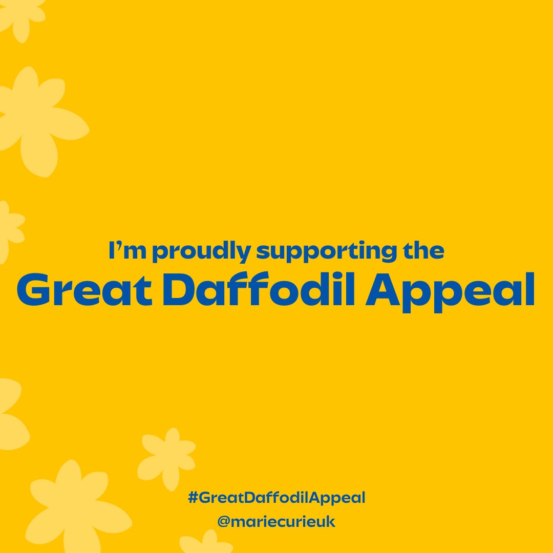 Share this post to show your support for our #GreatDaffodilAppeal this March 💛

There’s only one chance to give someone the best possible end of life. But every five minutes, another person dies without the care they need. This is your chance to help change that. Find out more: