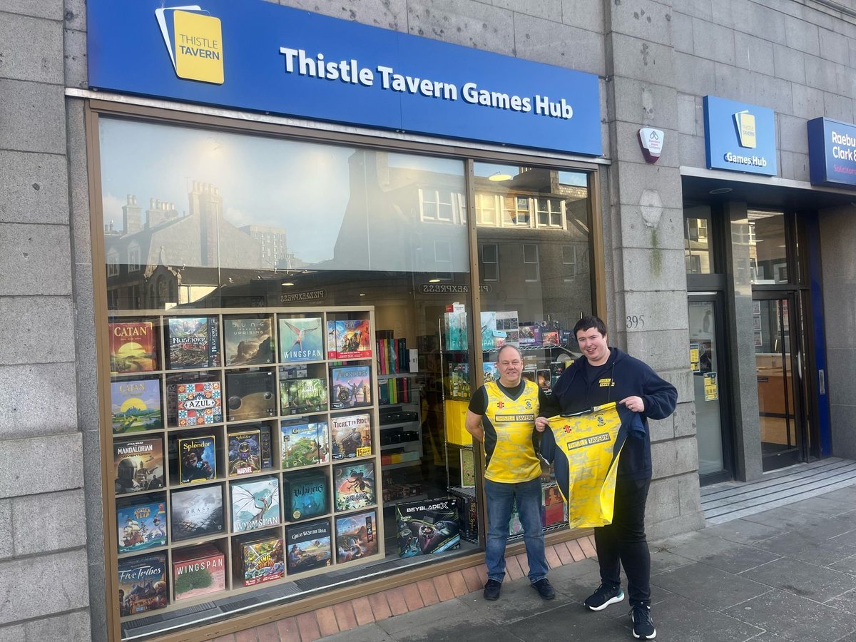 We are delighted to announce that Stoneywood Dyce Cricket Club has agreed a three-year sponsorship deal with Thistle Tavern Games Hub. To find out more, buy a product, or join their Discord server, check out their website: thistletavern.com 🏏🃏