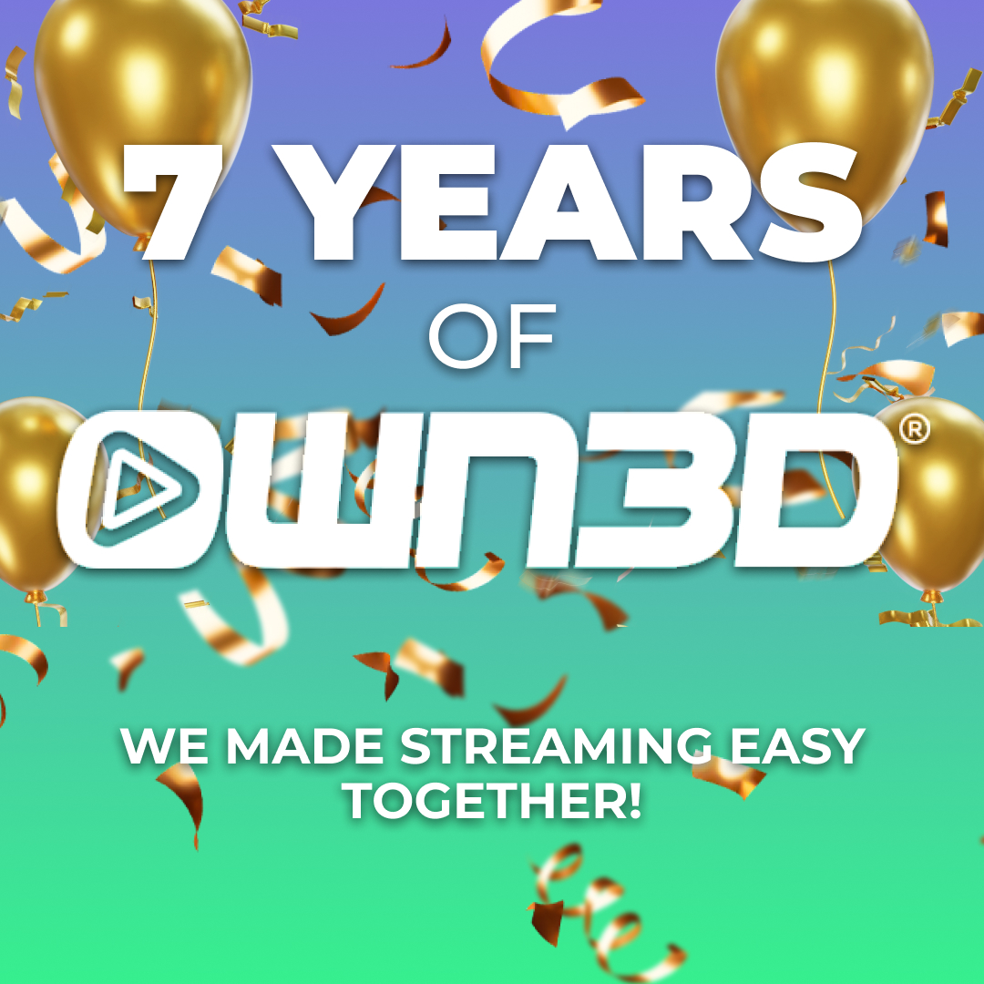 OWN3D turns 7, thanks to YOU! 🧡 

From our first overlay to today’s multistreaming tools, none of this would be possible without you.

The journey is only getting started! More widgets and platforms are incoming - stay tuned! 🎂🧡

store.own3d.pro