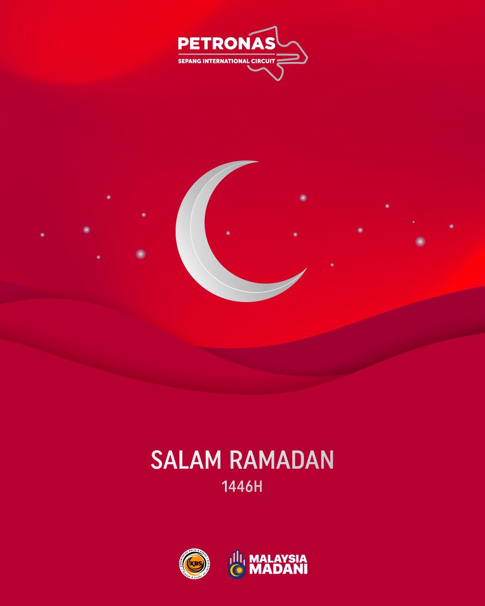 Salam Ramadan from PETRONAS Sepang International Circuit! 🌙✨

Wishing all Muslims a blessed and peaceful Ramadan. May this holy month bring you joy, reflection, and endless blessings. Selamat berpuasa! 🤲💫

#Ramadan1446H #SepangCircuit #MalaysiaMadani