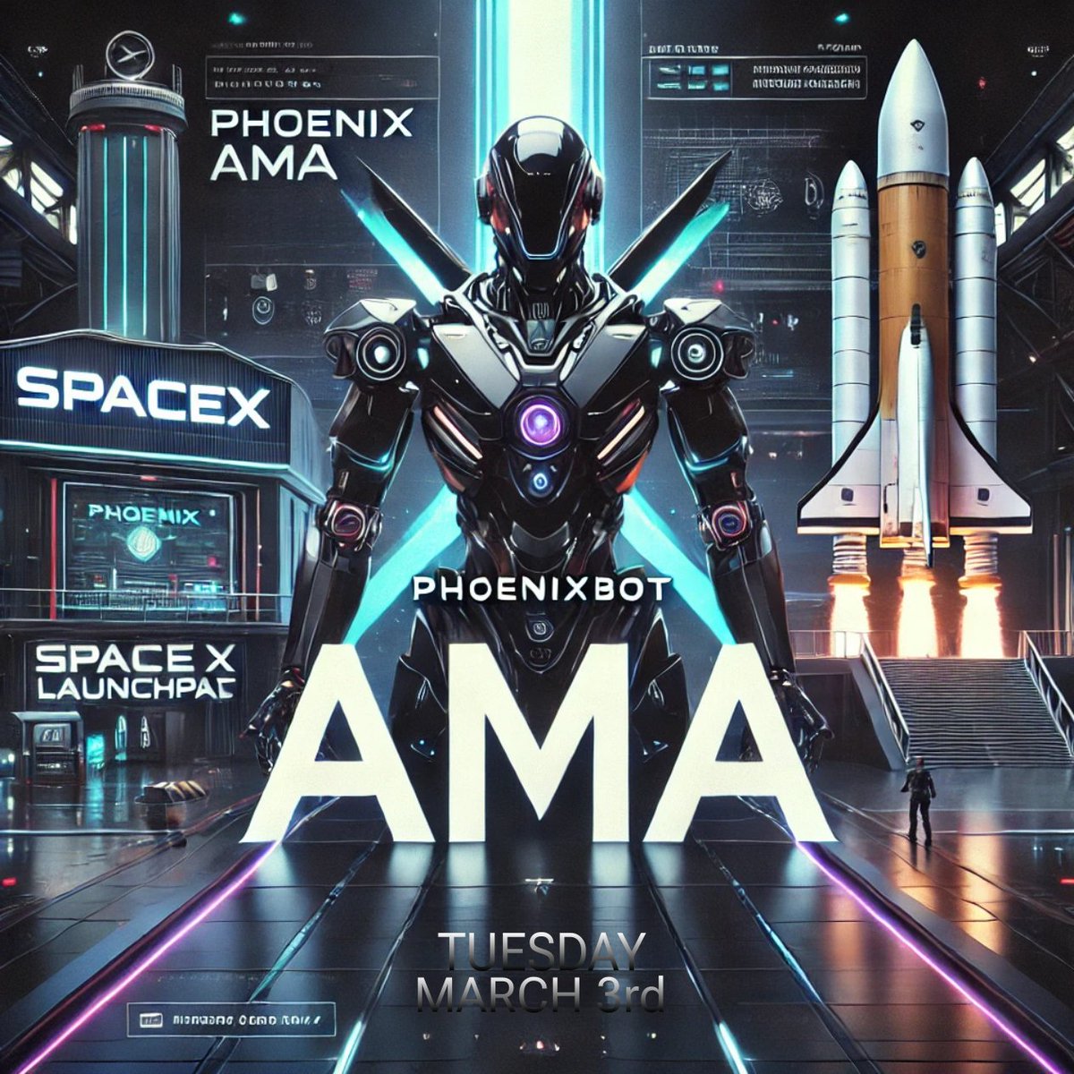 phoenixbotio's tweet photo. 🚀 Join us for an exclusive AMA with PHOENIXBOT! 🔥
📅 Date: March 3rd
🎙 Host: @GenYusuf21
📍 Where: https://t.co/TW6oczq5Mv
Get insights, ask questions, and explore the future of AI & blockchain with us!
Don't miss out!
#PHOENIXBOT #AMA #Crypto #Solana https://t.co/IdyQz6wGgW