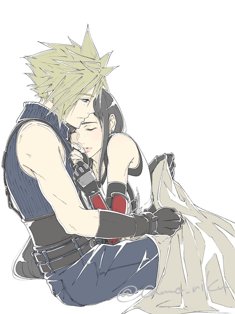 「おやすみ　ティファ」

#クラティ
#cloti 
#クラウドが1番ティファに惚れてる