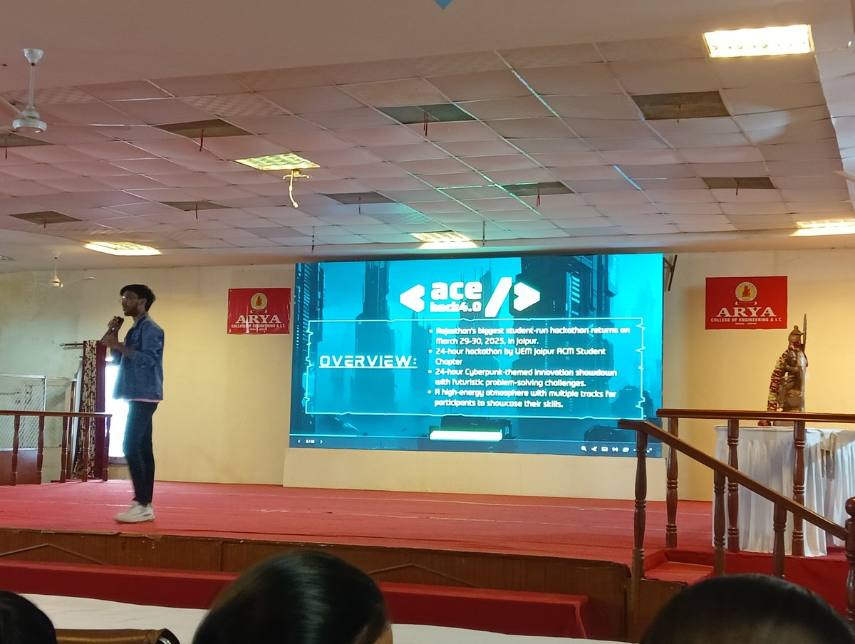 uttamkr558's tweet photo. Bio for Twitter:
๐ Attending #AceHack 4.0 ๐ฅ
Rajasthan's biggest student-run hackathon!
24 hours of Cyberpunk-themed innovation, problem-solving, and tech magic ๐ปโจ
#HackTheFuture #AceHack4.0 https://t.co/EYDNxDgKBJ