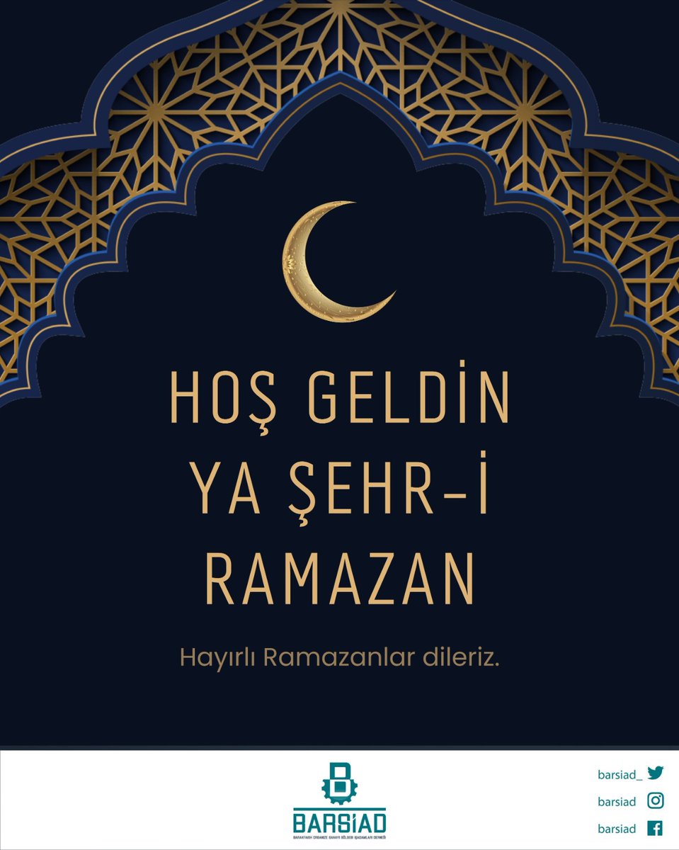 Ramazan-ı Şerif’in manevi ikliminde birlik ve beraberliğimizi güçlendirmek, paylaşmanın ve dayanışmanın güzelliğini yaşamak dileğiyle.Hayırlı Ramazanlar.