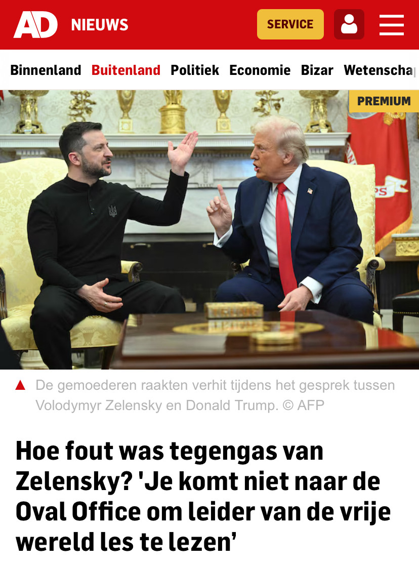 AD ga je rotschamen over die kop.