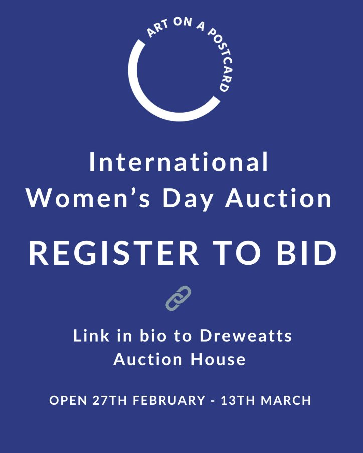 Bidding open for the <a href="/artonapostcard/">ArtonaPostcard</a> International Women's Day auction. Postcard sized original art available from £50. 
Follow link for more info and to see the lots. 
(these two on page 4) auctions.dreweatts.com/auctions/9206/…
 #IWD2025 #artonapostcard #womenartists #auction #HepatitusCTrust