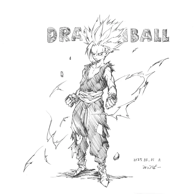 スーパーサイヤ人2の悟飯見た時のかっこいいと思った感情がずっと残っているので、絵を描くようになった今も立ち絵描くのがすき
#鳥山明先生一周忌 