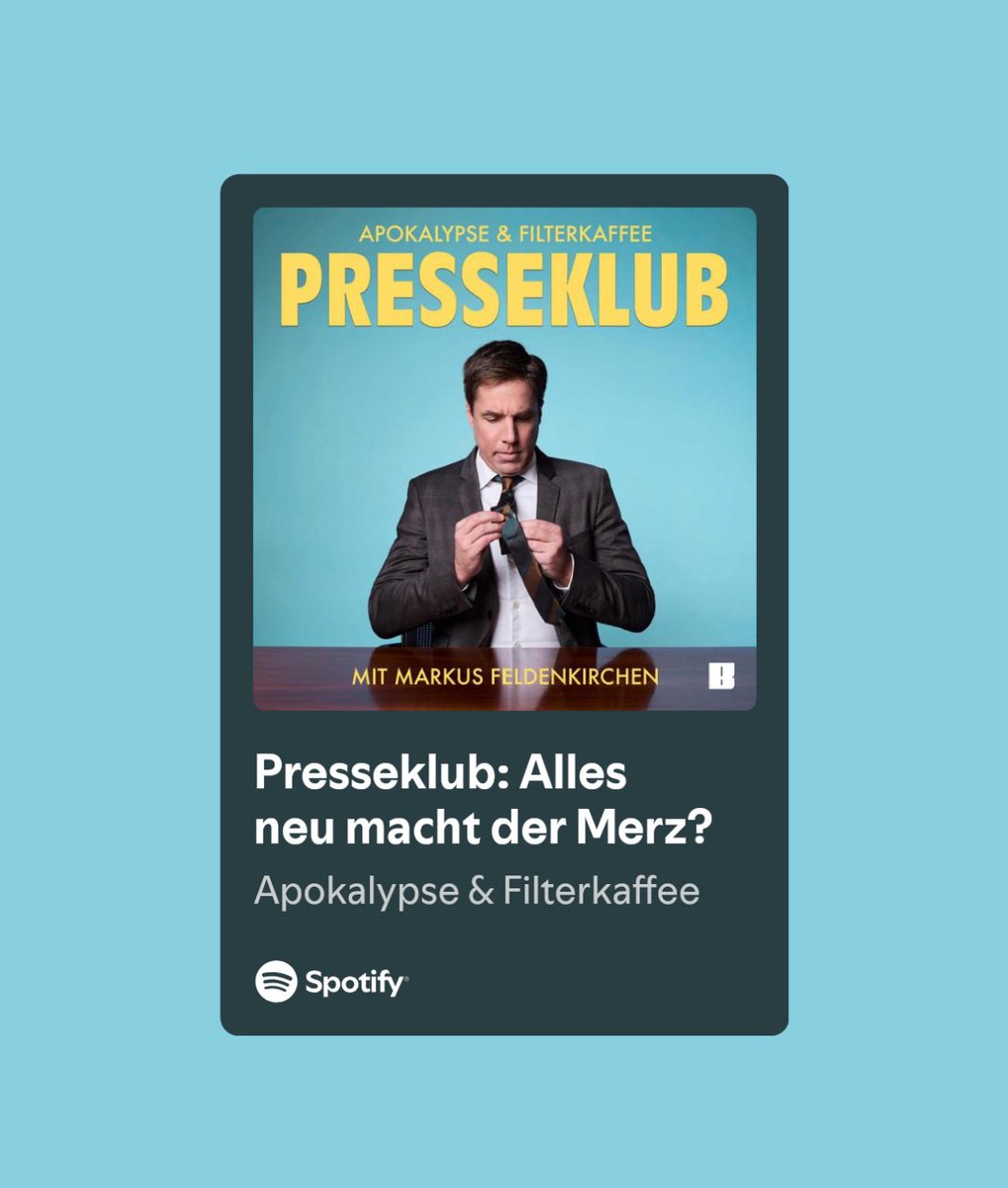 Micky Beisenherz 🍌 (@mickybeisenherz) on Twitter photo Aus aktuellem Anlass haben <a href="/MFeldenkirchen/">Markus Feldenkirchen</a> und ich eine Sonderfolge aufgenommen. Während Sie warten, hören Sie doch einfach den #ApoFika- Presseklub mit einer ganz famosen Ausgabe.
Zu Gast: <a href="/EvaQuadbeck/">Eva Quadbeck</a> , Anna Lehmann von der <a href="/tazgezwitscher/">taz</a> und <a href="/Alex_Neubacher/">Alexander Neubacher</a> Aus aktuellem Anlass haben <a href="/MFeldenkirchen/">Markus Feldenkirchen</a> und ich eine Sonderfolge aufgenommen. Während Sie warten, hören Sie doch einfach den #ApoFika- Presseklub mit einer ganz famosen Ausgabe.
Zu Gast: <a href="/EvaQuadbeck/">Eva Quadbeck</a> , Anna Lehmann von der <a href="/tazgezwitscher/">taz</a> und <a href="/Alex_Neubacher/">Alexander Neubacher</a>