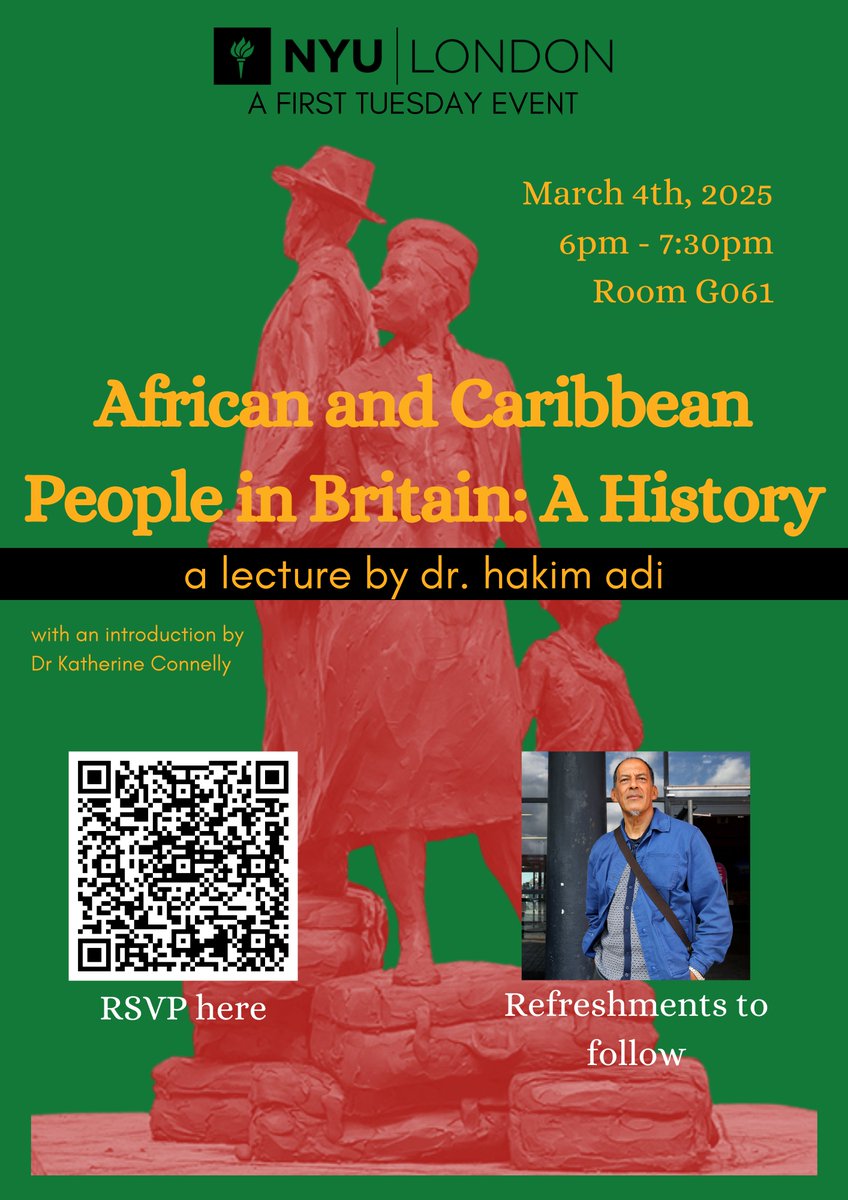 It's an honour to have <a href="/hakimadi1/">Hakim Adi</a> speak at <a href="/NYULondon/">NYU London</a>. This will be a really important event, free and open to all. Please do register to avoid disappointment though.