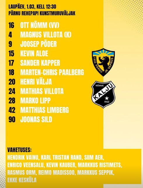 Our first starting XI of the <a href="/premiumliiga/">Premium Liiga</a> season!🐻

#pärnupärast