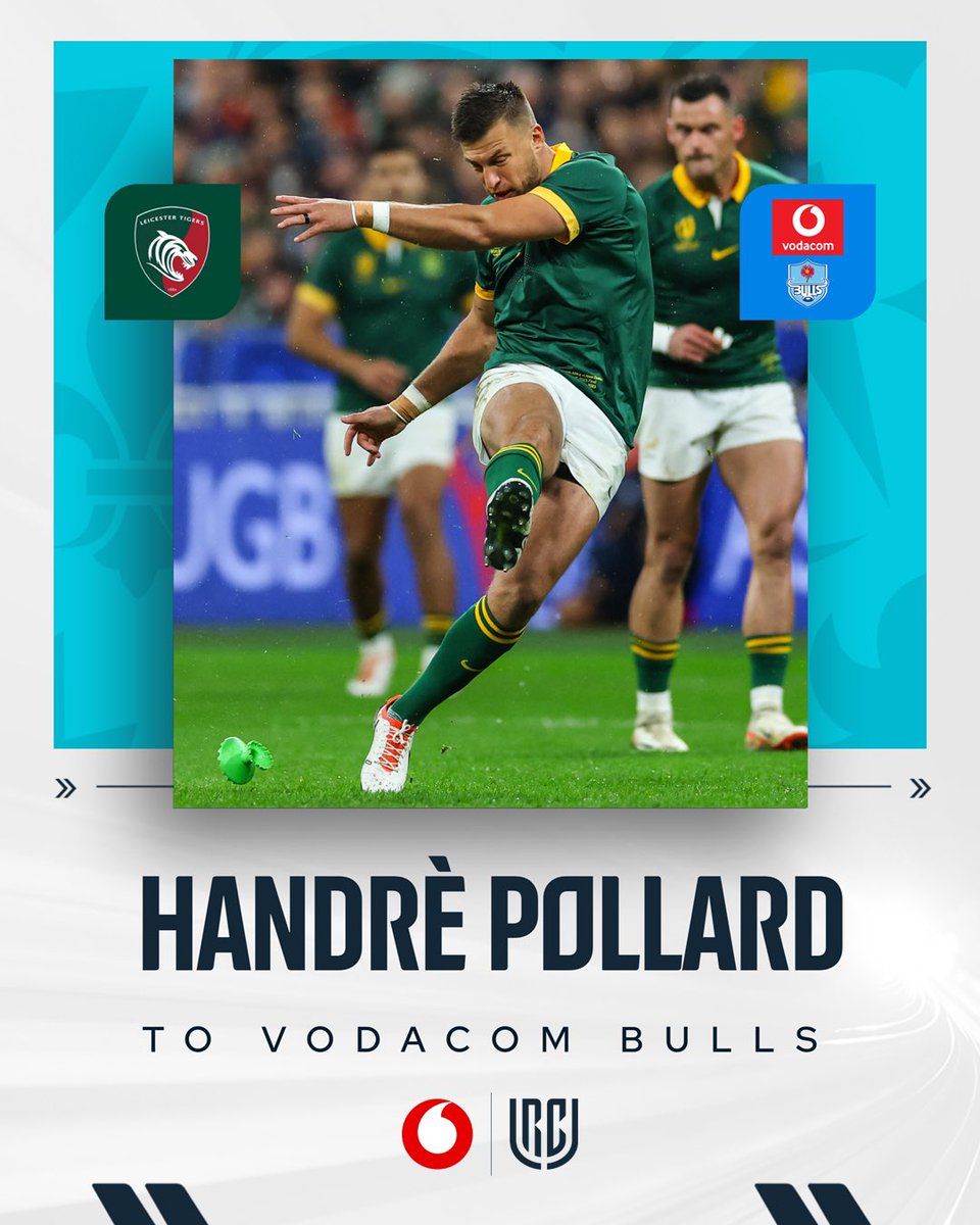 A massive coup for <a href="/BlueBullsRugby/">Official Blue Bulls</a> 🔥

Springboks star Handrè Pollard will join them at the end of the season 🇿🇦 

<a href="/Vodacom/">Vodacom</a> #URC