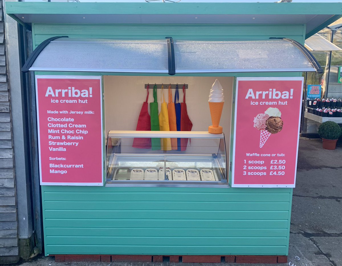 MickletonGlos's tweet photo. Looking very cool. New Arriba! Ice Cream Hut at TOPS. Open Saturday 1st March 10am til 4pm for trial day of free tastings of ice-creams made with Jersey Cream and Fruit Sorbets.
TOPS Garden Centre, Broadway Road, Mickleton, GL55 6PT.
Plenty of fresh air, space and free-parking. https://t.co/vaEZaCgaOm