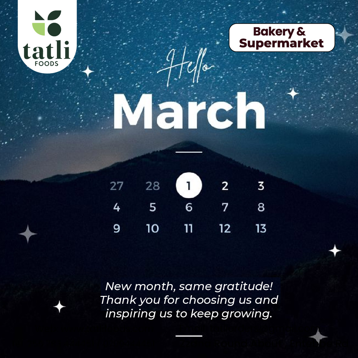 Tatli Foods: Bakery & Supermarket tweet media