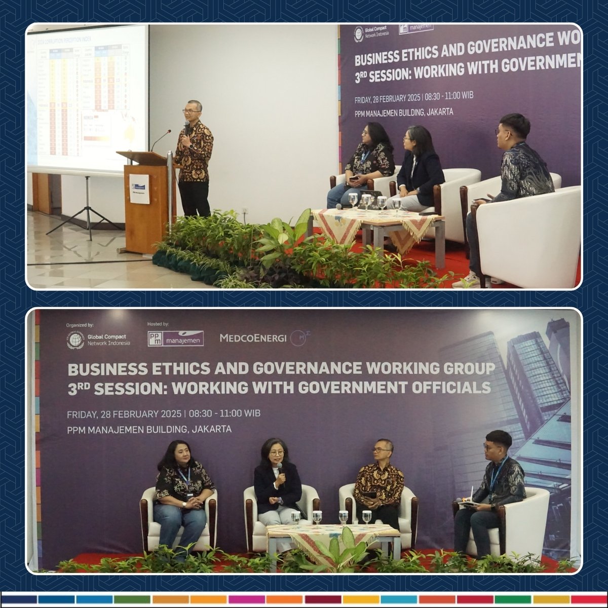globalcompactid's tweet image. UN Global Compact Network Indonesia, PPM Manajemen &amp;amp; MedcoEnergi convened the Business Ethics &amp;amp; Governance Working Group to advance public-private sector transparency at PPM Manajemen, Jakarta (Feb 28, 2025) #SDGAmbition #ethics
