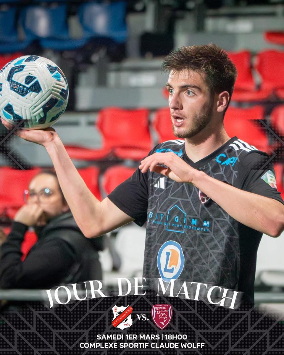 FCBourgoin38's tweet photo. ๐๐จ๐ฎ๐ซ ๐๐ ๐๐๐ญ๐๐ก
๐ฌ Match en retard de la 15e journรฉe de #N3 ร enjeux pour nos Ciel et Grenat qui ont lโopportunitรฉ de recoller au leader en cas de succรจs. โณโ๏ธ
โ๏ธ FC Chamaliรจres
๐๏ธ Sam. 01 Mars | โ๏ธ18h00
๐๏ธ Complexe Sportif Claude WOLFF
#NATIONAL3 #TOUSFCBJ #FCCFCBJ https://t.co/nfDJjy9Ss3