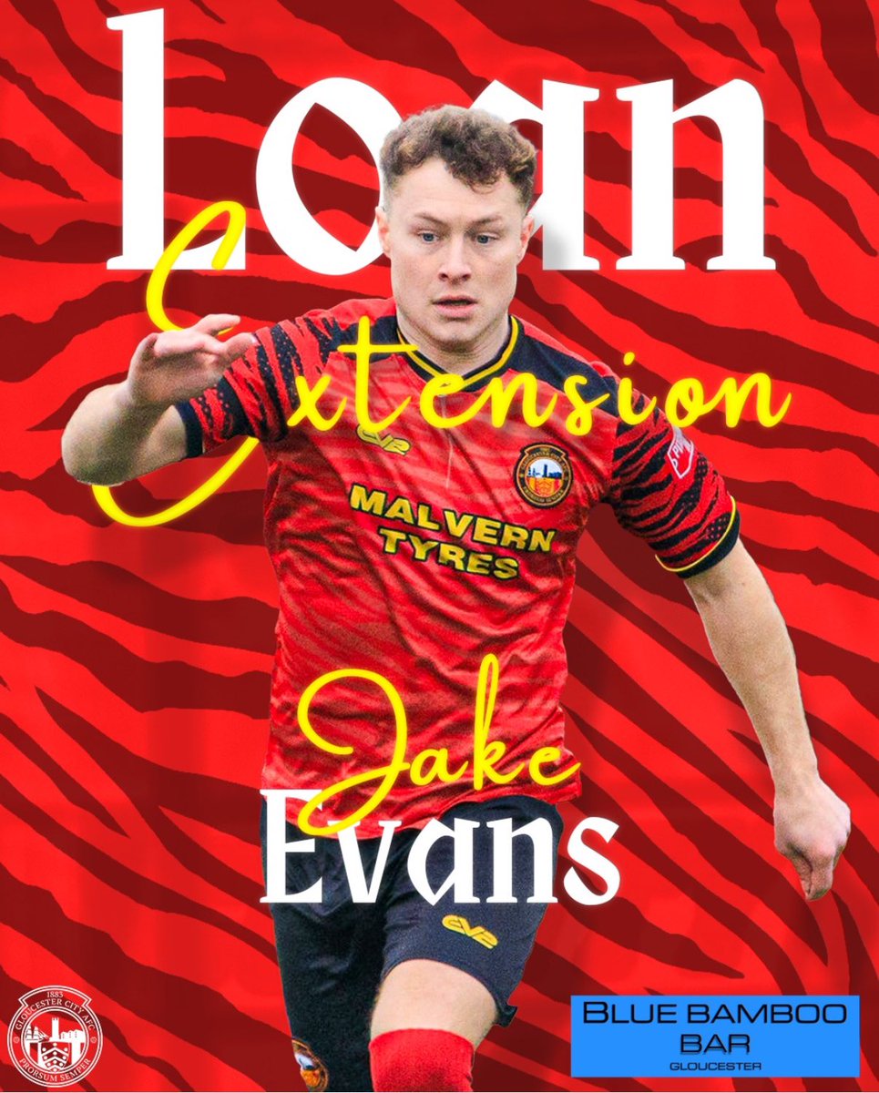 🐯Gloucester City AFC are pleased to announce that we have extended the loan of Jake Evans from Chippenham Town until the end of the season!  

Come and see Jake in action today, as we face off with play-off rivals Walton &amp; Hersham FC!⬇️

🎟️  eventbrite.com/e/gloucester-c…