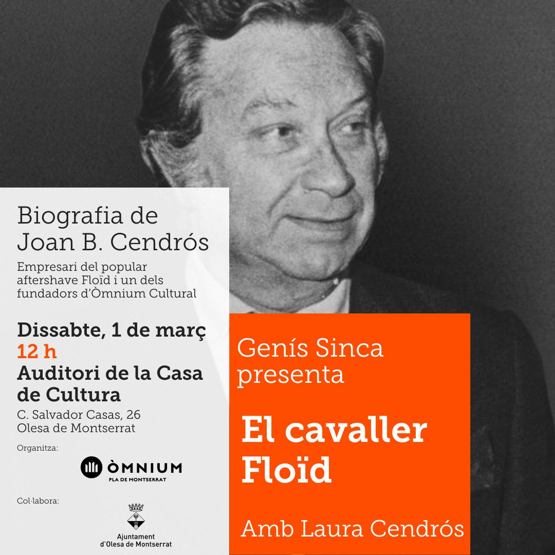 🗣️ Comença l'Assemblea General d' <a href="/omnium/">Òmnium Cultural</a> Pla de Montserrat!

I després: presentació del llibre "El cavaller Floïd" amb Genís Sinca i Laura Cendrós 
ℹ️ : omnium.cat/ca/arriba-lass…