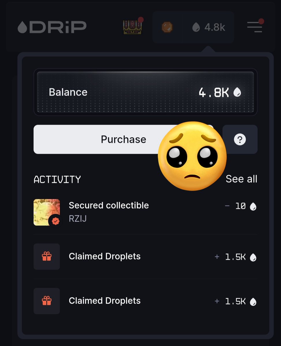 🙄 𝗛𝗲𝘆 <a href="/drip_haus/">DRiP 💧</a> - 𝗟𝗶𝘀𝘁𝗲𝗻 𝗧𝗼 𝘆𝗼𝘂𝗿 𝗖𝗼𝗺𝗺𝘂𝗻𝗶𝘁𝘆 

🥲 Don't Stop Daily Claim Droplets  

▪ Allow 1 or 2 claims per day instead of 4.
▪ You could also decrease the multiplier.
▪ But please do something; don't stop it.
▪ Please give us a reason to open Drip