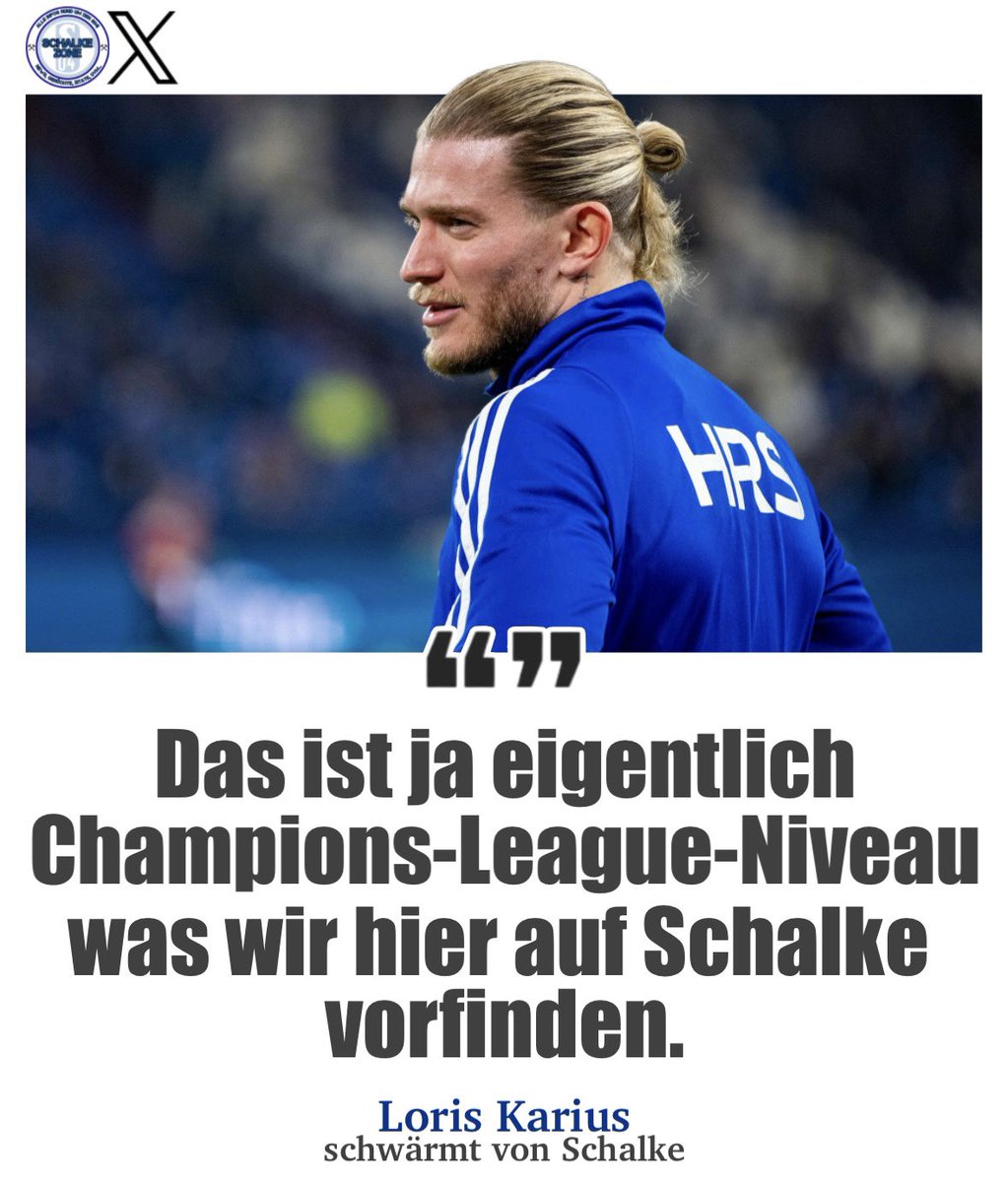 SchalkeZone's tweet image. Loris Karius hat gestern nach dem Spiel vom #S04 geschwärmt:

„Von der ersten Minute an habe ich es genossen. 

Das ist ja eigentlich Champions-League-Niveau, was wir hier auf Schalke vorfinden. 

Was Besseres gibt es ja nicht für einen Fußballer.“

„Es hat mir unheimlich Spaß…