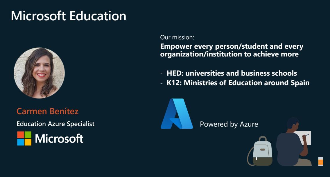 🚀 AI &amp; Education with Azure! 🎓☁️

Join Carmen Benítez at #GlobalAI Keynote #MalagaAI as she explores how Azure is transforming education! Don’t miss it! 💡💙

#MicrosoftEducation #ETSIInformatica #AIinEducation #AzureMálaga