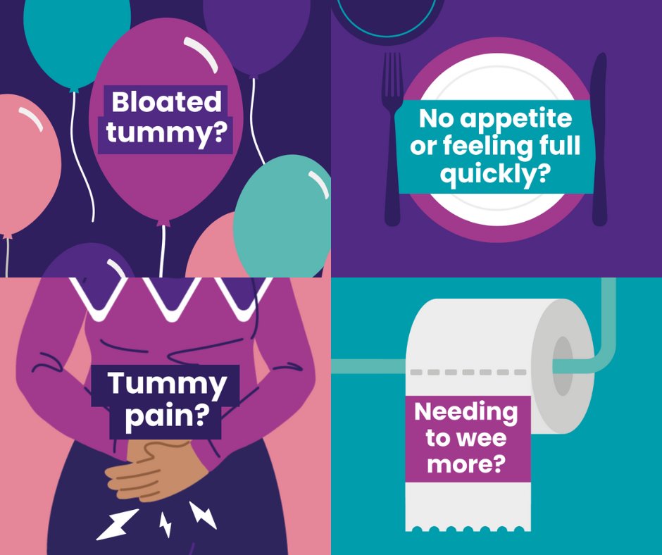 Today is the start of #OvarianCancerAwarenessMonth 💜 

That means it's our chance to put #ovariancancer in the spotlight! 🌟 

Will you help by reposting this to raise awareness of the symptoms?