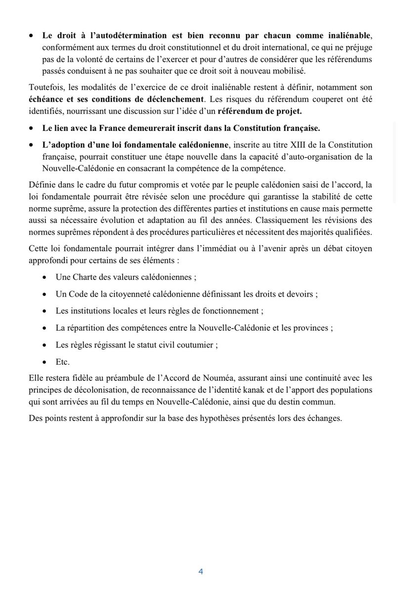 Pour la 1ʳᵉ fois depuis longtemps, toutes les parties calédoniennes se sont réunies. Un document de l’État pose enfin les bases. Le plus dur commence : place à la négociation. #NouvelleCalédonie #Politique #Dialogue