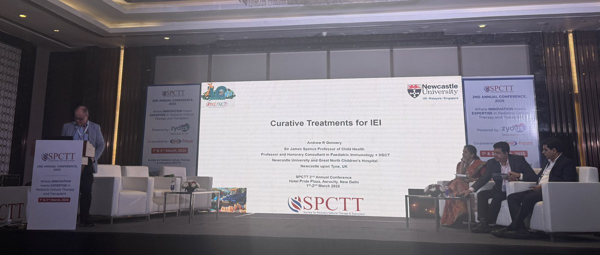 Dr Andrew Gennery doyen of #BMT in #Immunodeficiency discussing newer approaches in Immunodeficiency Transplant 
#SPCTT25 
<a href="/SPCTT_India/">SPCTT</a> <a href="/pho_india/">PHO INDIA</a> <a href="/PHO_BMT_NH/">PHO BMT NH</a>