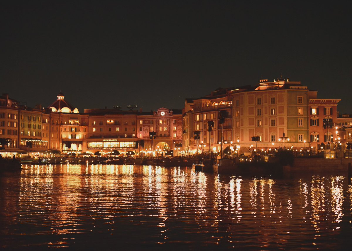 mokama_camera's tweet image. 夜のディズニーシーの風景写真𓂃𓊝