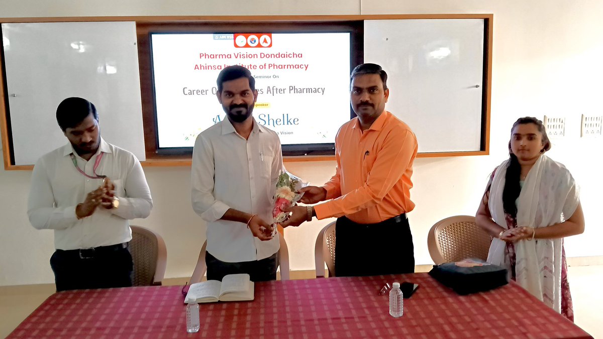 AbvpDeogiri's tweet image. Pharma Vision Dondaicha Organised Seminar On Career Opportunities After Pharmacy At Ahisa College Of Pharmacy.
In This Seminar