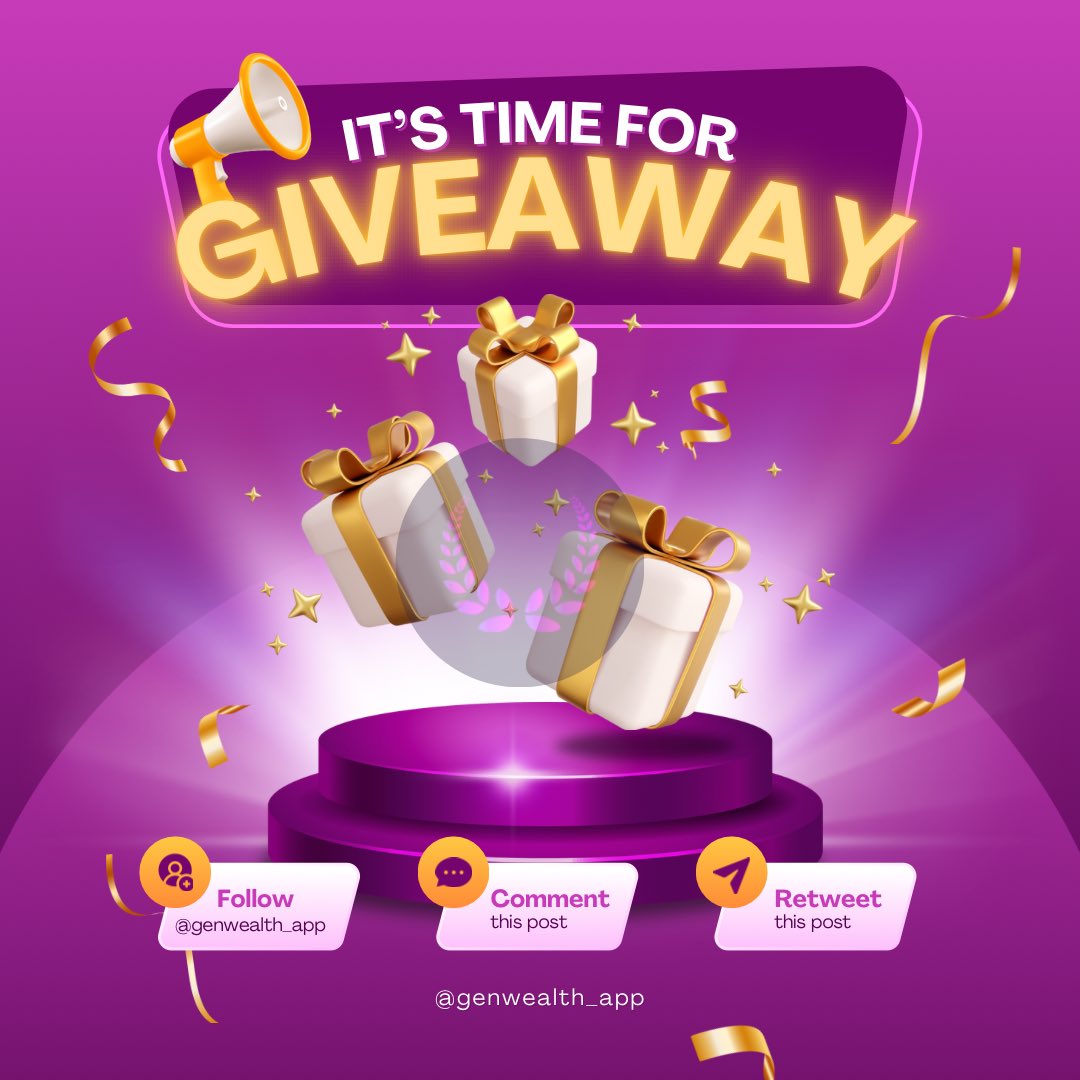 #Giveaways

Its absolutely amazing to bring the collab with <a href="/genwealth_app/">GenWealth</a>

🎁 : 20 $ADA

DON'T FORGET 🔽:

✅: Follow <a href="/genwealth_app/">GenWealth</a> &amp; <a href="/nftsanatan/">Harsh Singh | Collab Manager</a>
✅: Tag 5 friends
✅: like &amp; RT 

#GIVEAWAY #GiveawayAlert #Cardano $ADA #Cnft $Chad $Nike $Snek #memecoins #meme